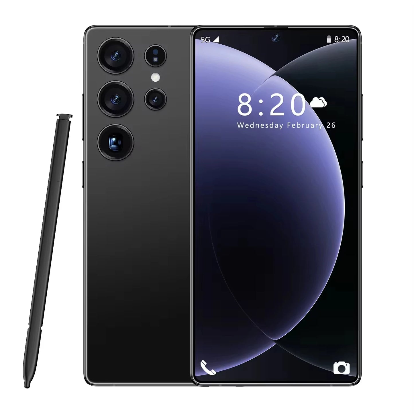 Original S26 Ultra SmartPhone 5G 7.3HD Screen 16G+1TB 8000Mah 72MP Android14 Dual Sim Face Unlock LTE/CDMA Cellular Mobile