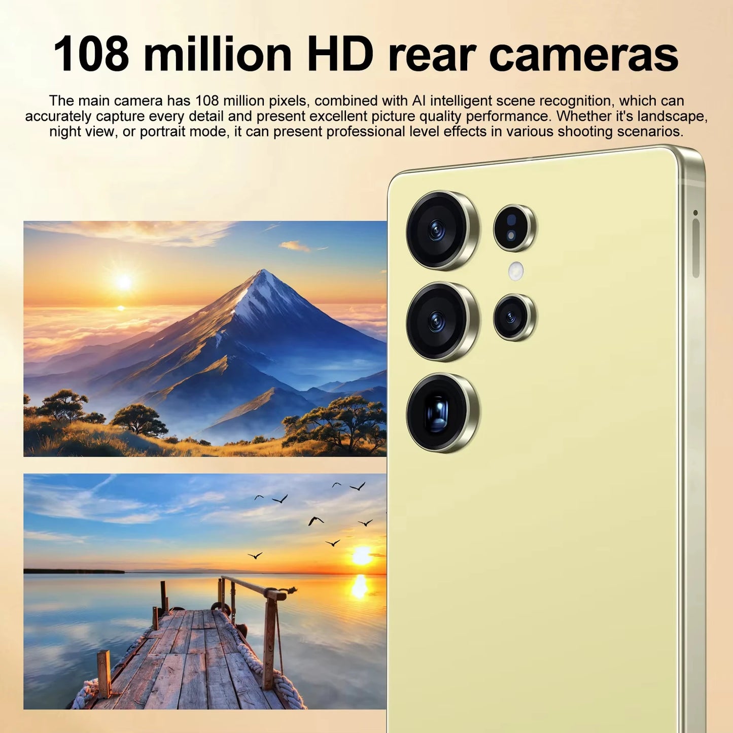 Original S26 Ultra SmartPhone 5G 7.3HD Screen 16G+1TB 8000Mah 72MP Android14 Dual Sim Face Unlock LTE/CDMA Cellular Mobile