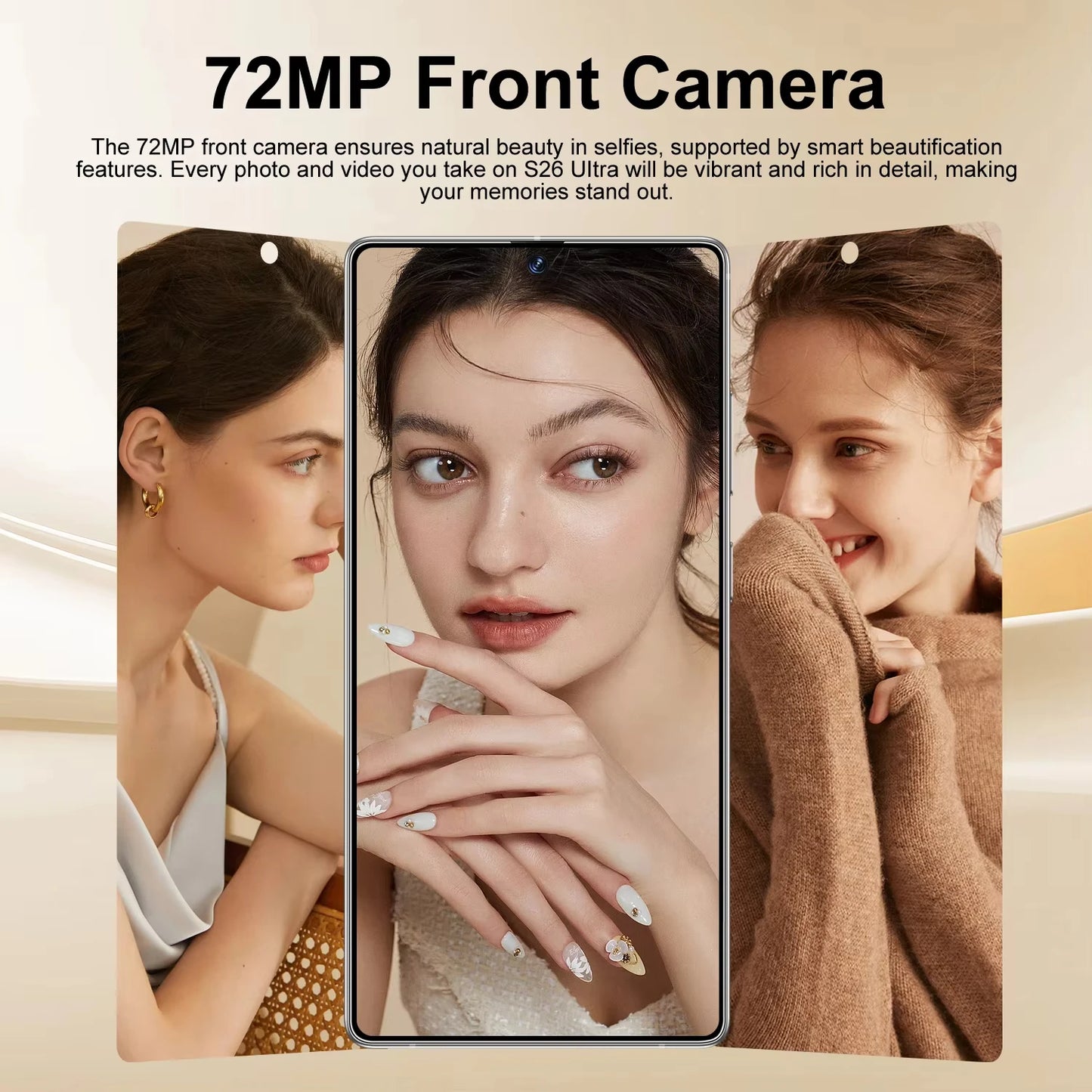 Original S26 Ultra SmartPhone 5G 7.3HD Screen 16G+1TB 8000Mah 72MP Android14 Dual Sim Face Unlock LTE/CDMA Cellular Mobile