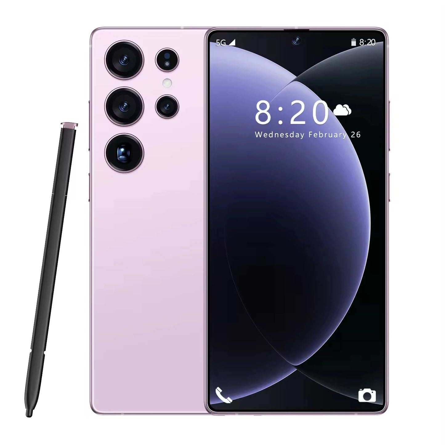 Original S26 Ultra SmartPhone 5G 7.3HD Screen 16G+1TB 8000Mah 72MP Android14 Dual Sim Face Unlock LTE/CDMA Cellular Mobile