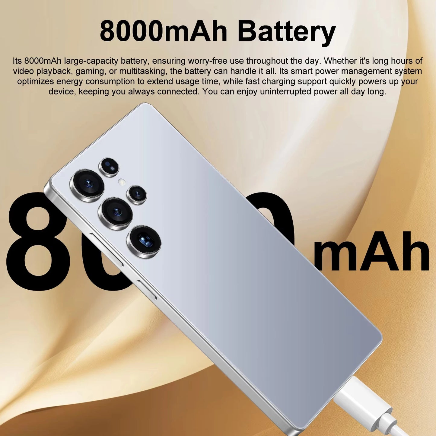 Original S26 Ultra SmartPhone 5G 7.3HD Screen 16G+1TB 8000Mah 72MP Android14 Dual Sim Face Unlock LTE/CDMA Cellular Mobile