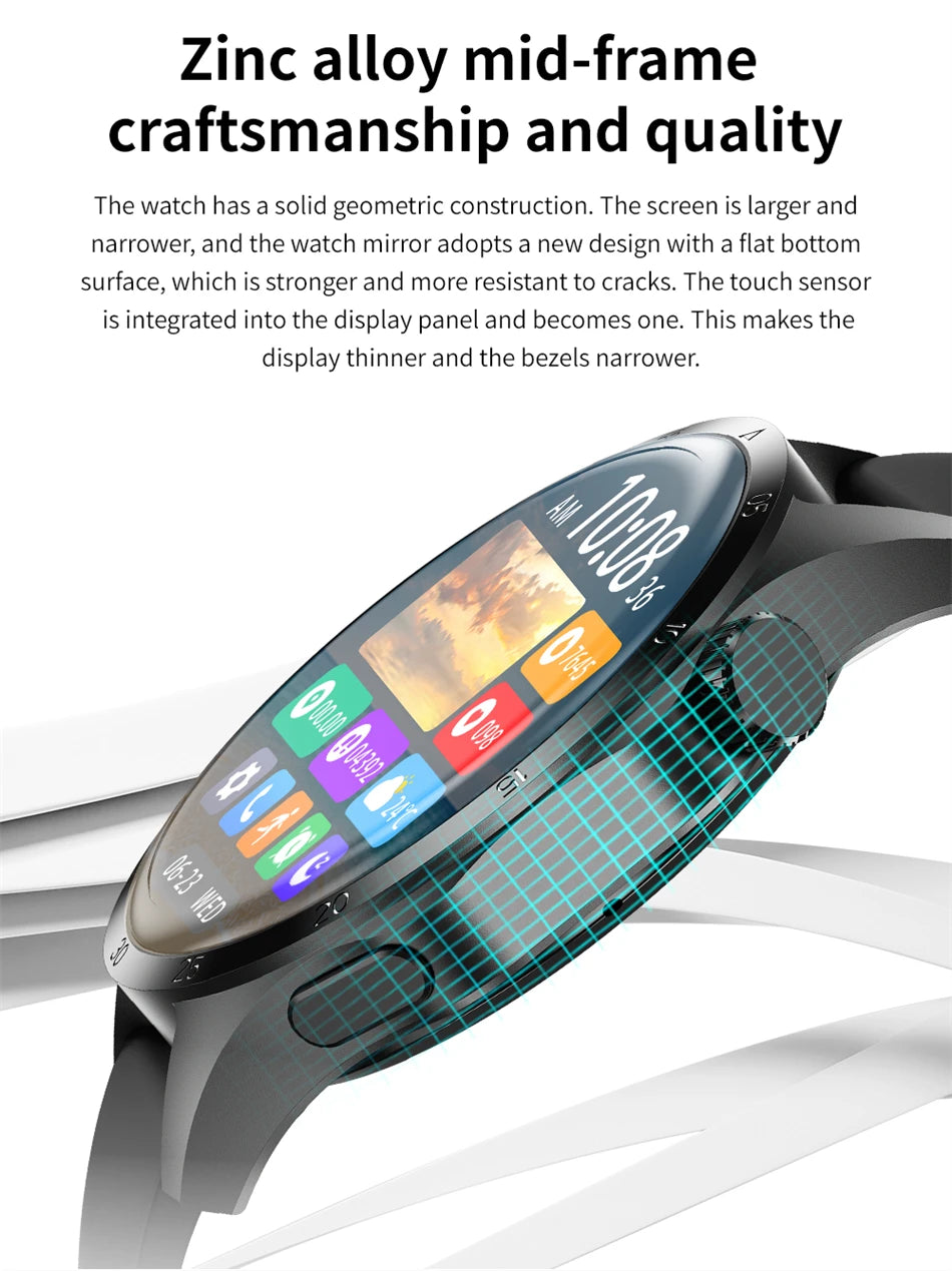 2025 1.53 inch AMOLED HD Screen Watch 4 Pro SmartWatch Men BT Call GPS NFC Health Monitori Smartwatch Mens Watch For Android IOS