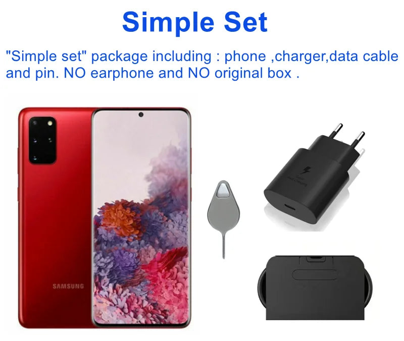 Samsung Galaxy S20 Plus S20+ 5G G986N 12GB RAM 256GB ROM 6.7" NFC Snapdragon Octa Core Original Unlocked Android Cell Phone