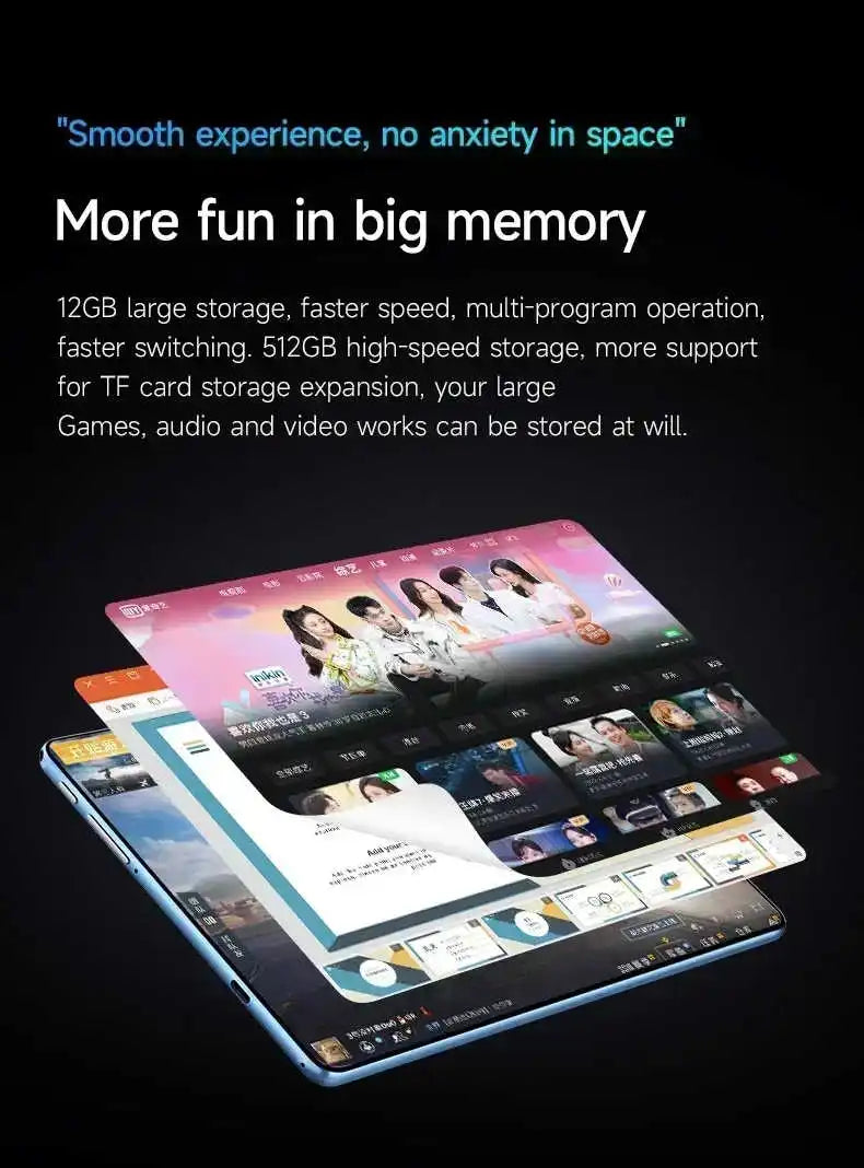 2026 12 inch iPad Air Pro 5G Tablet 24GB+2T 20000mAh Snapdragon 8Gen3 Android 16 5G Dual SIM GPS WIFI Original tableta android