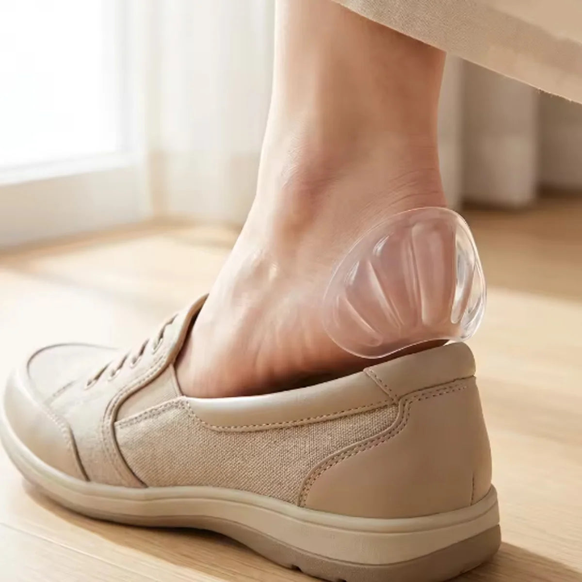 Clear Silicone Heel & Forefoot Cushion Pads, Lightweight Breathable Comfort Inserts for High Heels & Sneakers Unisex