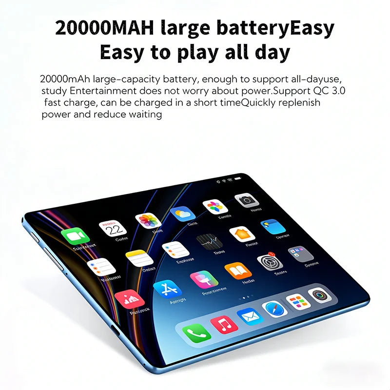 2026 12 inch iPad Air Pro 5G Tablet 24GB+2T 20000mAh Snapdragon 8Gen3 Android 16 5G Dual SIM GPS WIFI Original tableta android