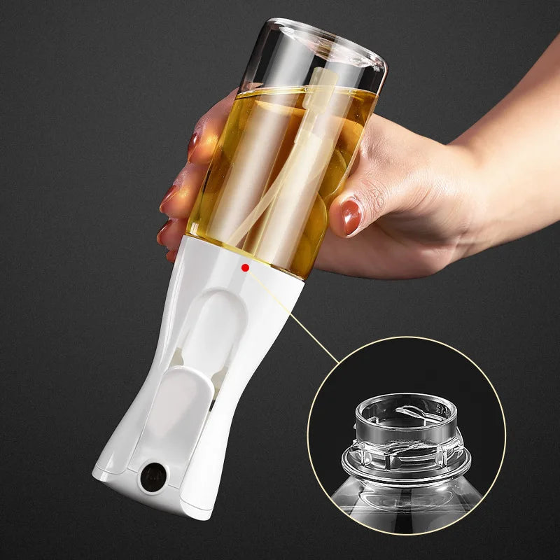 200/300/500ml Oil Spray Bottle BBQ Cooking Olive Oil Sprayer Plastic Baking Oil Spray Empty Bottle Vinegar Bottle Or Oil brush