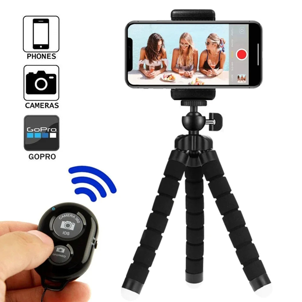 Smartphone Universal Tripod Phone Tripod for Mobile Monopod Tripod for Camera Holder Selfie Bluetooth-compatible Remote Shutter