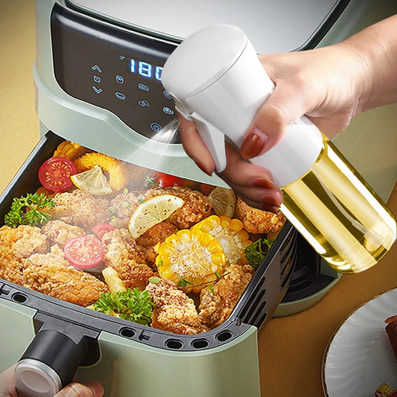 200/300/500ml Oil Spray Bottle BBQ Cooking Olive Oil Sprayer Plastic Baking Oil Spray Empty Bottle Vinegar Bottle Or Oil brush