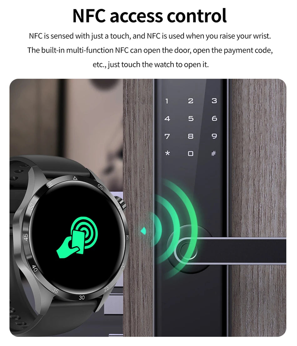 2025 1.53 inch AMOLED HD Screen Watch 4 Pro SmartWatch Men BT Call GPS NFC Health Monitori Smartwatch Mens Watch For Android IOS