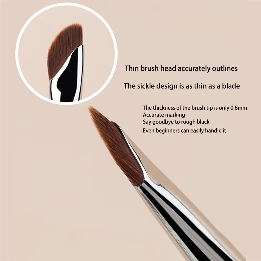 Sickle Eyeliner Brush Eyeshadow Blade Brush Detail Brush Diagonal Eyebrow Brushes Undereyelid To Sleeping Silkworm Makeup Tools