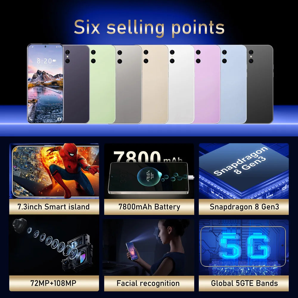 2026 HOT NEW S26 Ultra Smartphone 7.3HD Global Version Cellphones 5G Dual Card Cheap Cell Phone 7800mAh Android 14 Mobile Phones