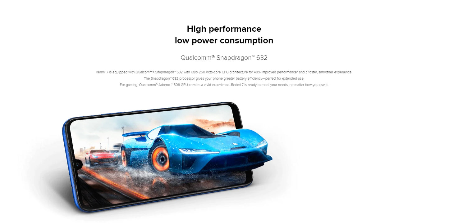 Xiaomi Redmi 7 Cellphone with Phone Case, Dual SIM Solt Cellphone Android Cell Phone Dual Camera used phone