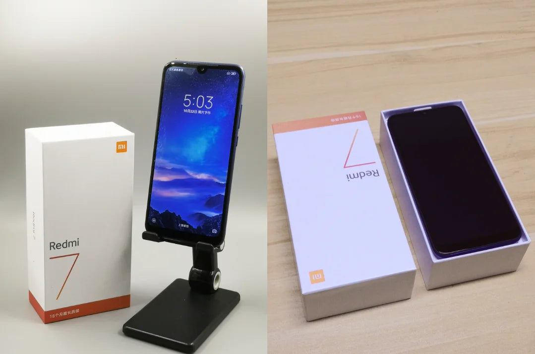 Xiaomi Redmi 7 Cellphone with Phone Case, Dual SIM Solt Cellphone Android Cell Phone Dual Camera used phone