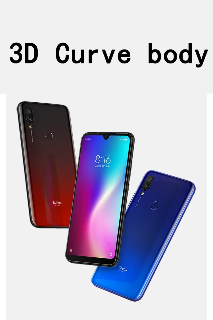 Original Xiaomi Redmi 7 4GB 64GB 6.81'' Mobile Phone