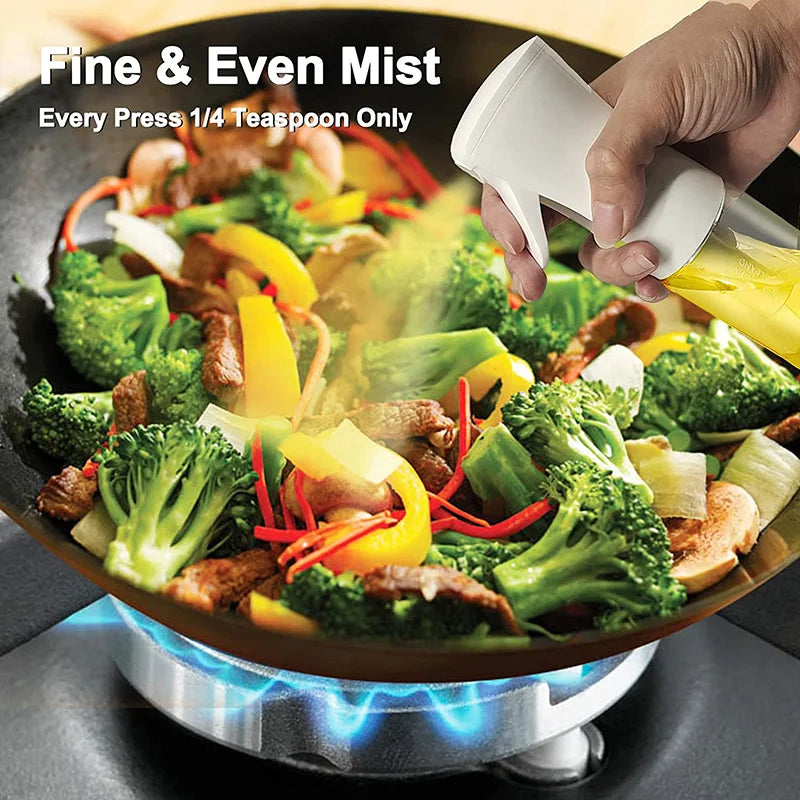 200/300/500ml Oil Spray Bottle BBQ Cooking Olive Oil Sprayer Plastic Baking Oil Spray Empty Bottle Vinegar Bottle Or Oil brush