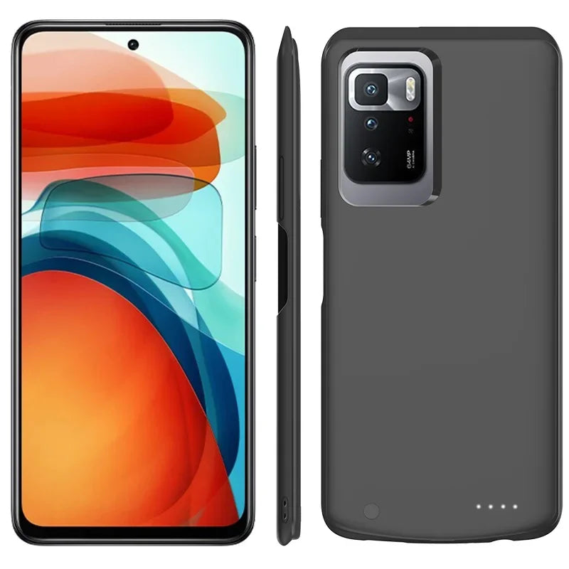 6800Mah Smart Battery Charger Case for Xiaomi Redmi Note 10 Note 10 Pro Case for Xiaomi Redmi Note 10 Pro Power Case