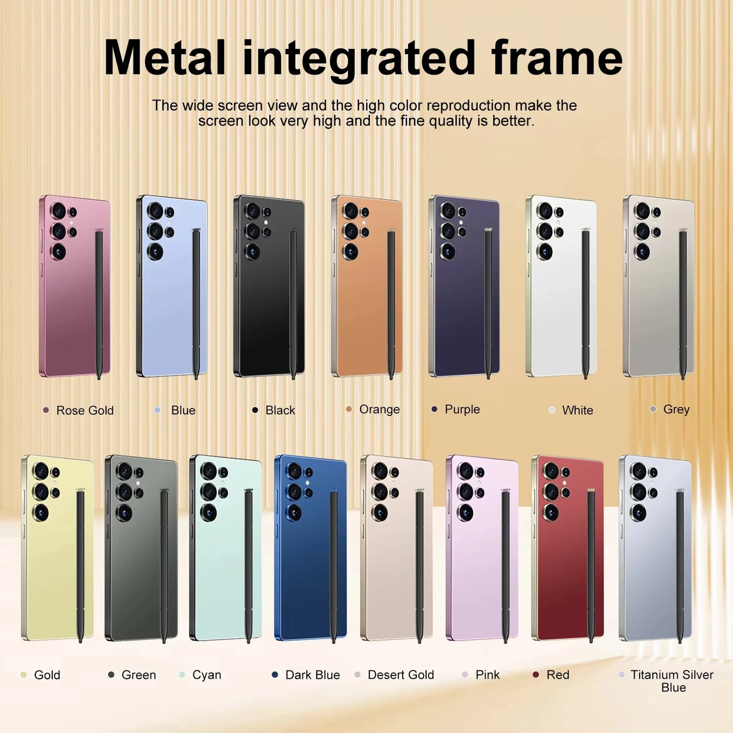 Original S26 Ultra SmartPhone 5G 7.3HD Screen 16G+1TB 8000Mah 72MP Android14 Dual Sim Face Unlock LTE/CDMA Cellular Mobile