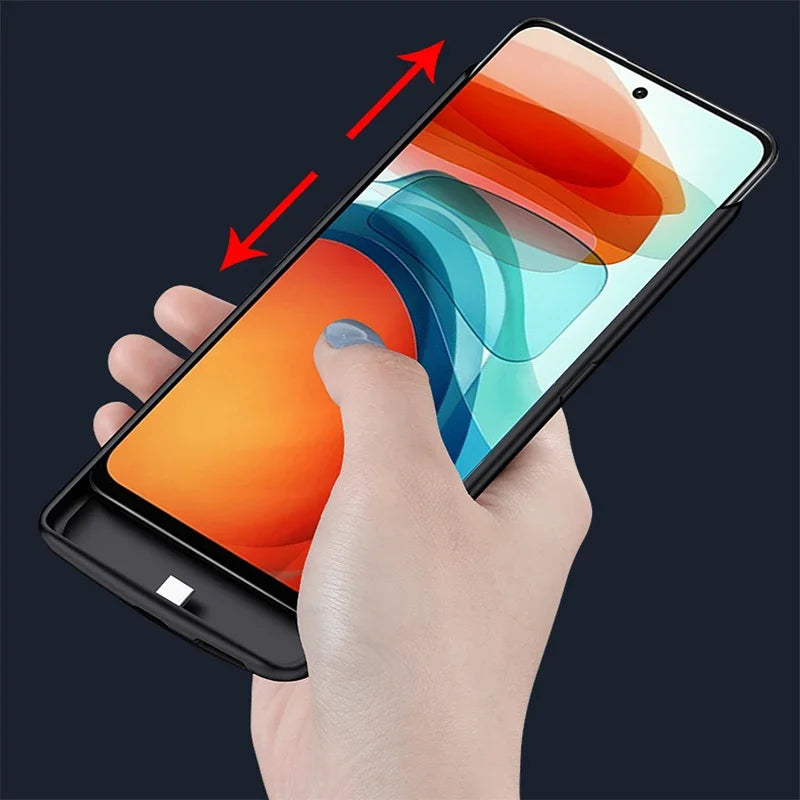 6800Mah Smart Battery Charger Case for Xiaomi Redmi Note 10 Note 10 Pro Case for Xiaomi Redmi Note 10 Pro Power Case