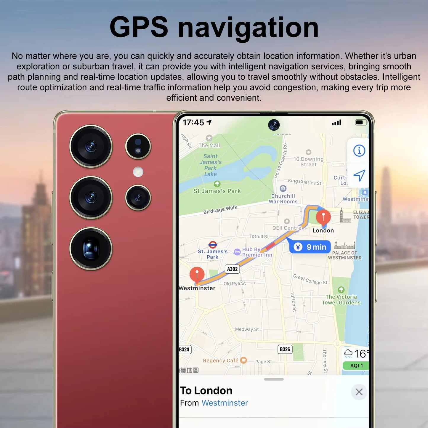 Original S26 Ultra SmartPhone 5G 7.3HD Screen 16G+1TB 8000Mah 72MP Android14 Dual Sim Face Unlock LTE/CDMA Cellular Mobile