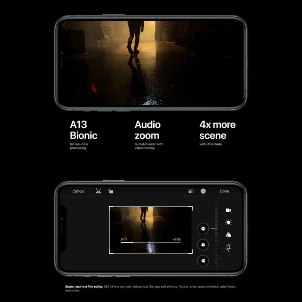 Apple iPhone 11 Pro Max ProMax 64GB 256GB 6.5" Genuine Super Retina XDR OLED Face ID A13 Bion 4G 98% New Phone 20W Fast Charger