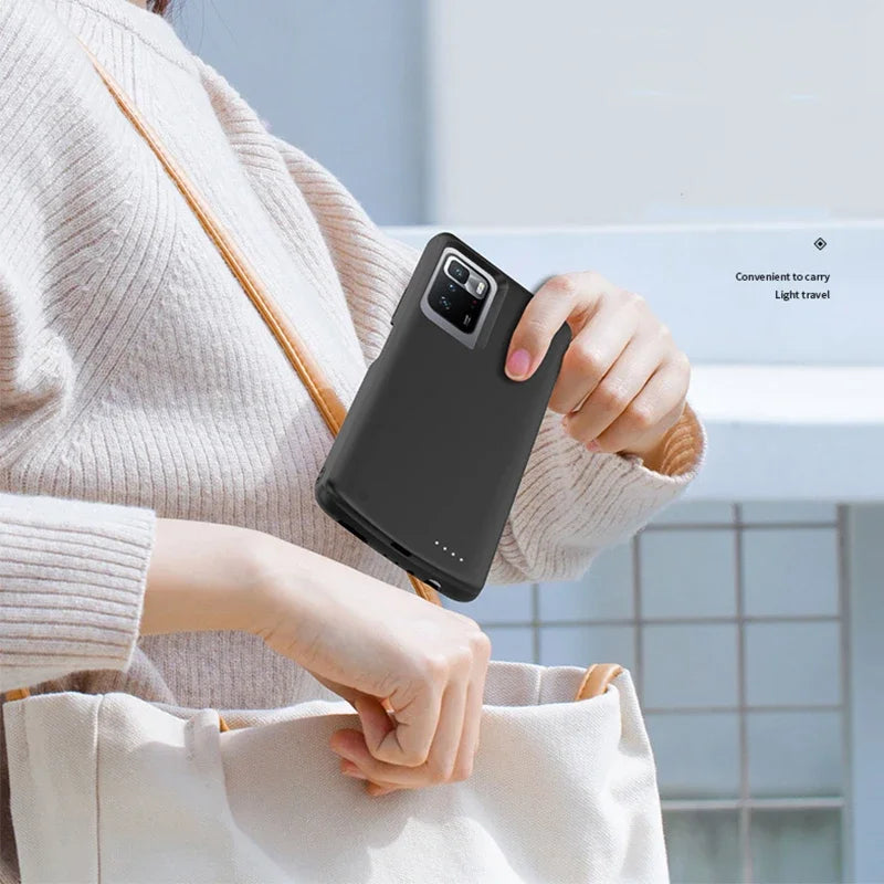 6800Mah Smart Battery Charger Case for Xiaomi Redmi Note 10 Note 10 Pro Case for Xiaomi Redmi Note 10 Pro Power Case