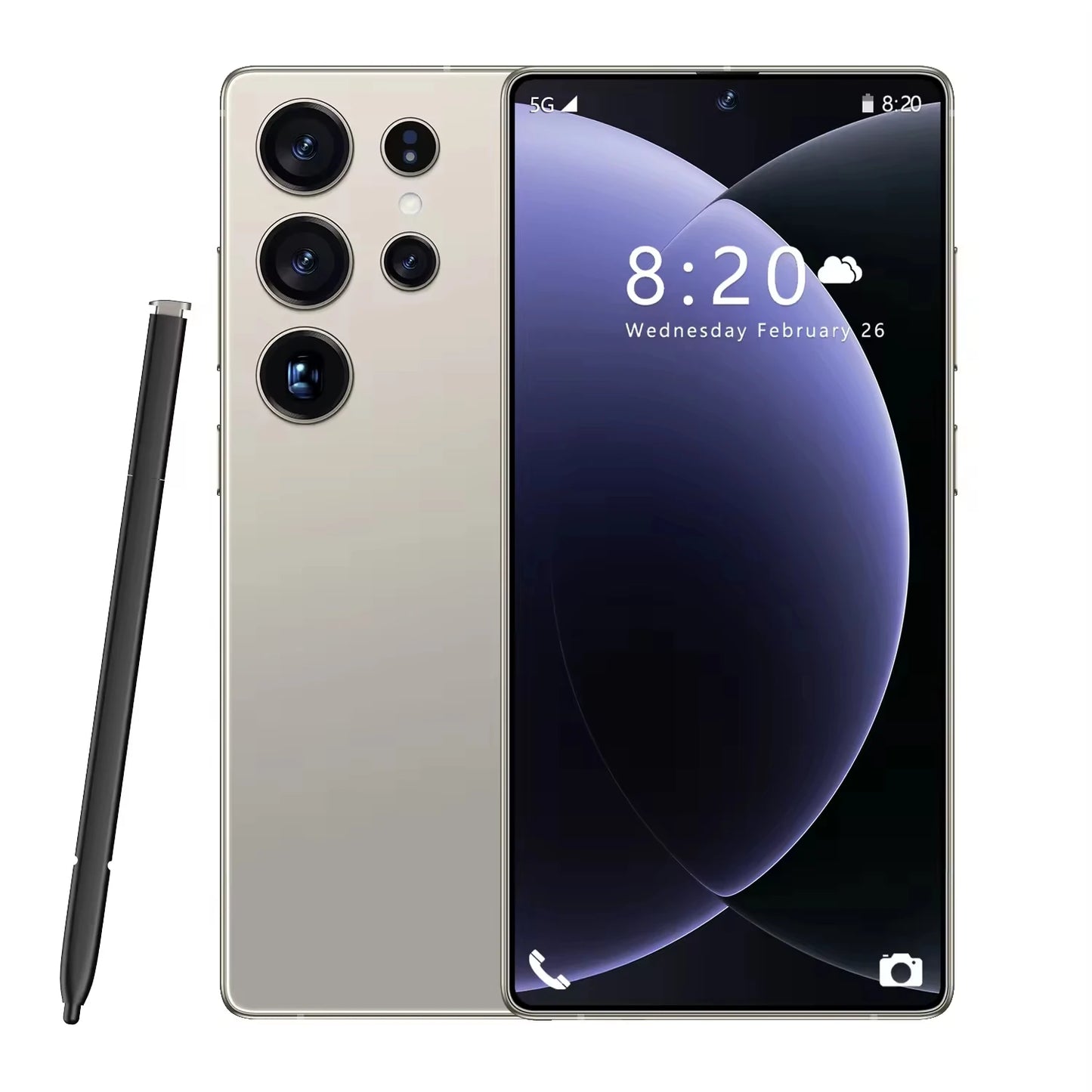 Original S26 Ultra SmartPhone 5G 7.3HD Screen 16G+1TB 8000Mah 72MP Android14 Dual Sim Face Unlock LTE/CDMA Cellular Mobile