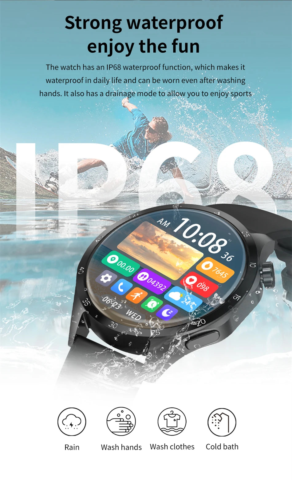 2025 1.53 inch AMOLED HD Screen Watch 4 Pro SmartWatch Men BT Call GPS NFC Health Monitori Smartwatch Mens Watch For Android IOS