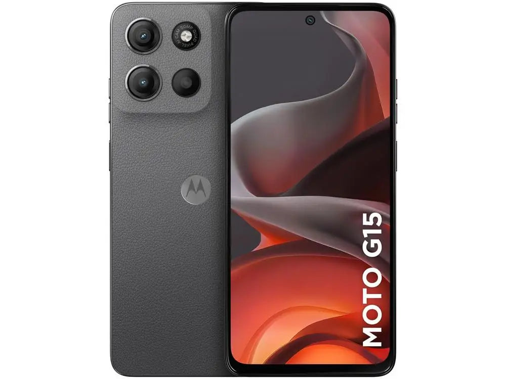 Smartphone Motorola Moto G15 256GB Graphite 4G 12GB 6,7 "Camera. Double Selfie 8MP