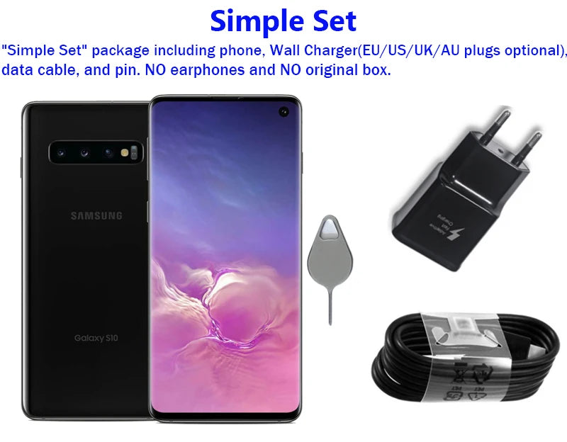 Original Samsung Galaxy S10 Duos G973FD G973F/DS Dual Sim Global Version 6.1" 8GB RAM 128GB ROM Exynos 4G LTE