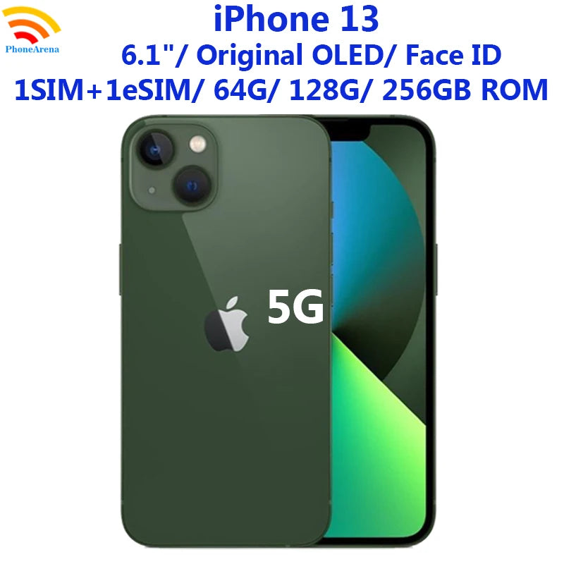 Origina iPhone 13 128GB 256GB 512GB ROM Unlocked 5G  iPhone13 6.1' Super Retina XDR OLED 12MP Face ID NFC Mobile Phone