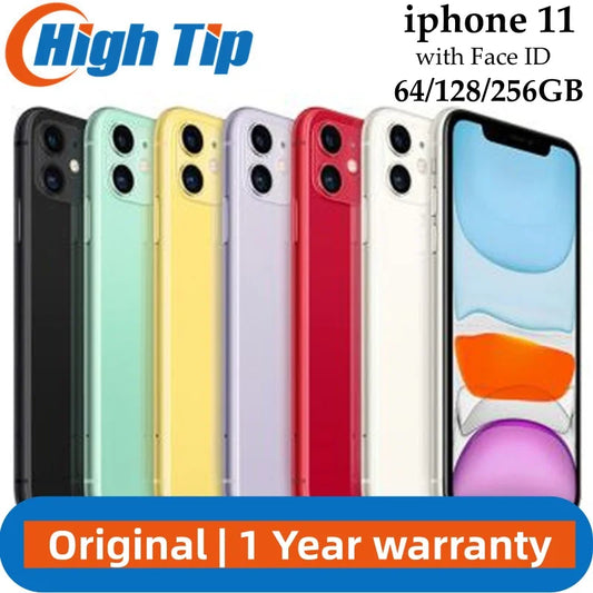 Apple iphone 11 Unlocked Original Used Cell phones 6.1" Liquid Retina Display 64/128/256GB LTE Mobile Phones Dual Camera A13