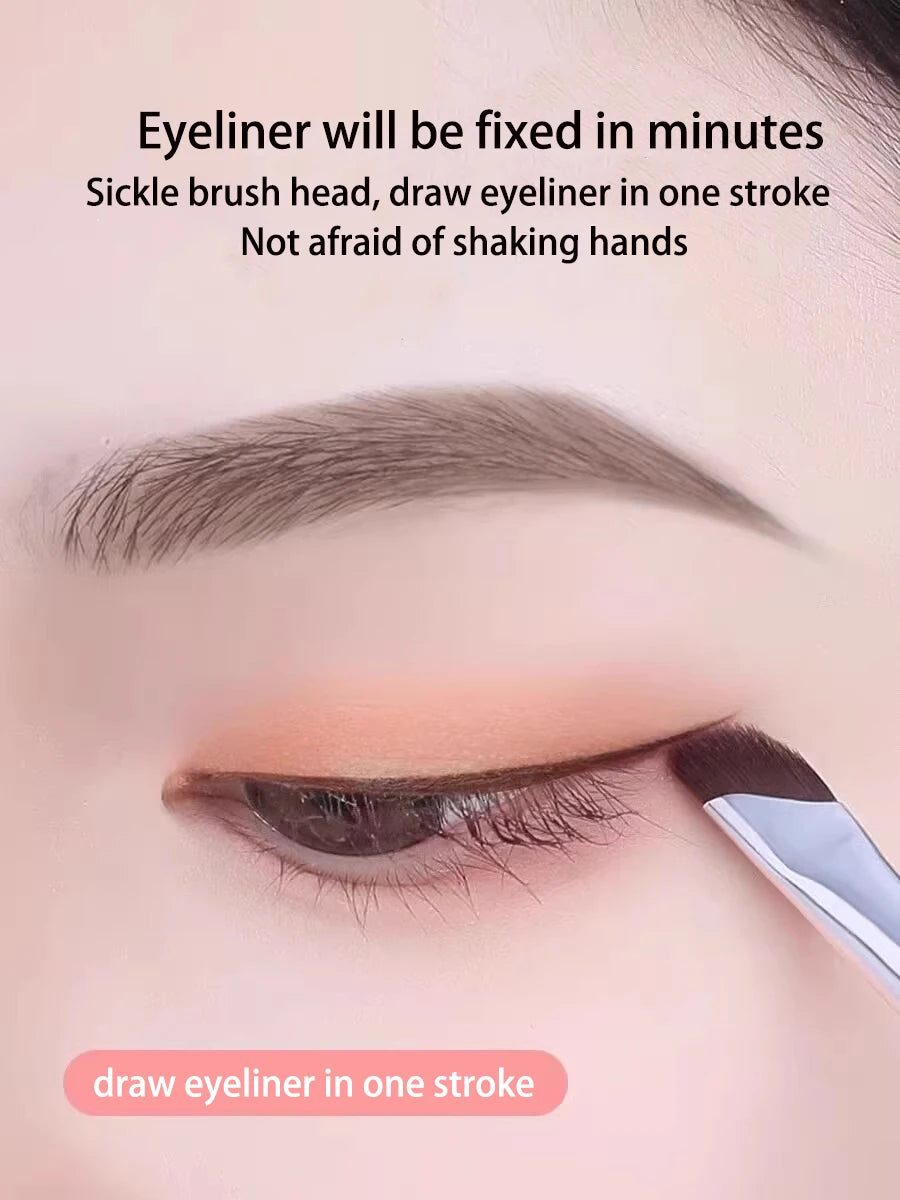Sickle Eyeliner Brush Eyeshadow Blade Brush Detail Brush Diagonal Eyebrow Brushes Undereyelid To Sleeping Silkworm Makeup Tools