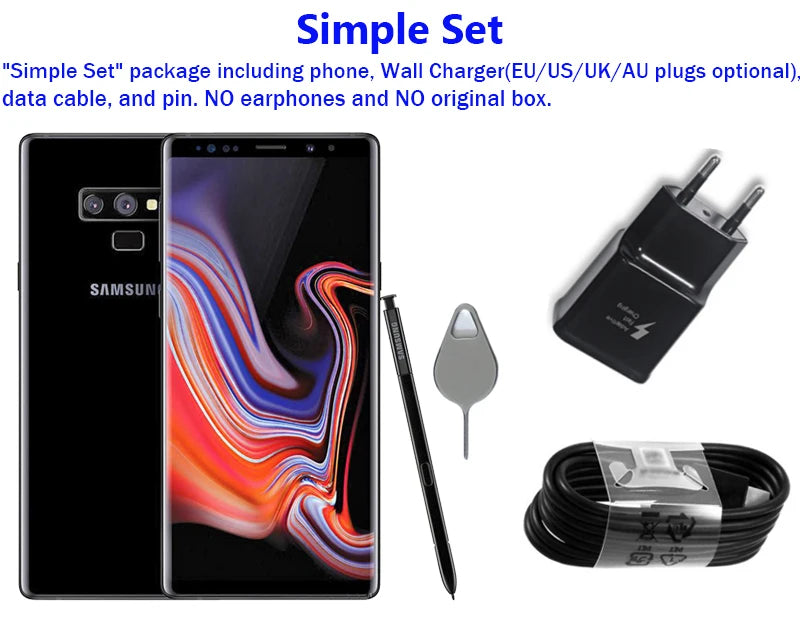 Samsung Galaxy Note9 Note 9 N960U1 6.4"OLED  RAM 6/8GB ROM 128/512GB NFC Snapdragon 845 4G LTE Original Android Cell Phone