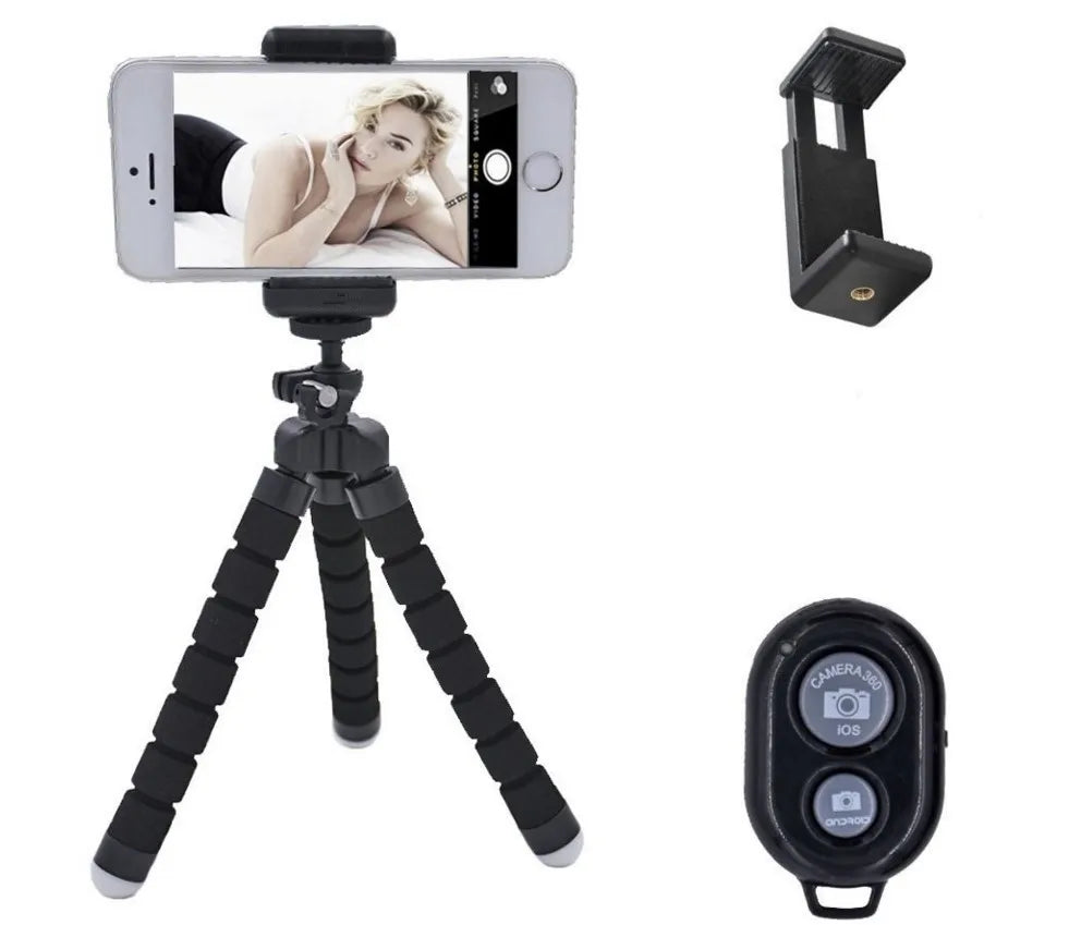 Smartphone Universal Tripod Phone Tripod for Mobile Monopod Tripod for Camera Holder Selfie Bluetooth-compatible Remote Shutter
