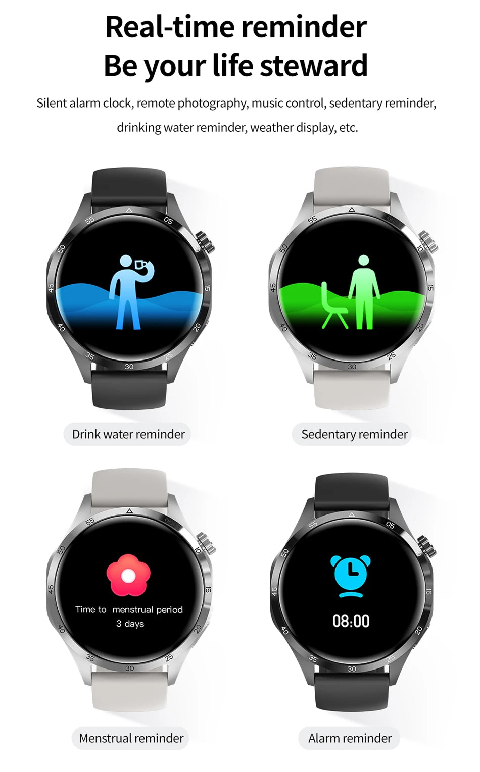 2025 1.53 inch AMOLED HD Screen Watch 4 Pro SmartWatch Men BT Call GPS NFC Health Monitori Smartwatch Mens Watch For Android IOS