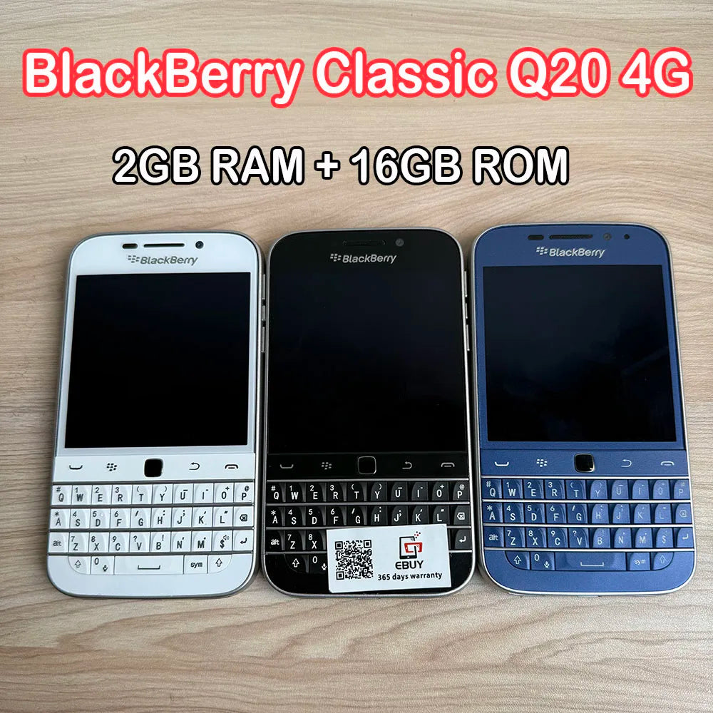 BlackBerry Classic Q20 Original 3.5 " 4G LTE Mobile Cell Phone WIFI 16G ROM QWERTY Keyboard Unlocked Smartphone 95-99% new