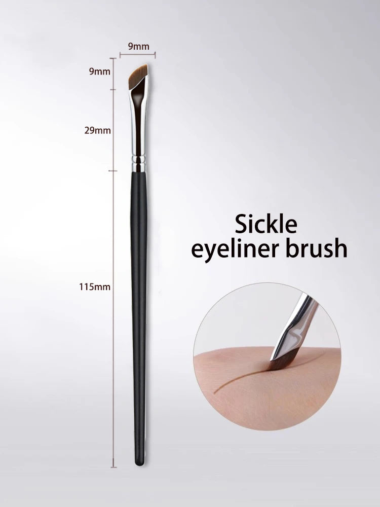 Sickle Eyeliner Brush Eyeshadow Blade Brush Detail Brush Diagonal Eyebrow Brushes Undereyelid To Sleeping Silkworm Makeup Tools