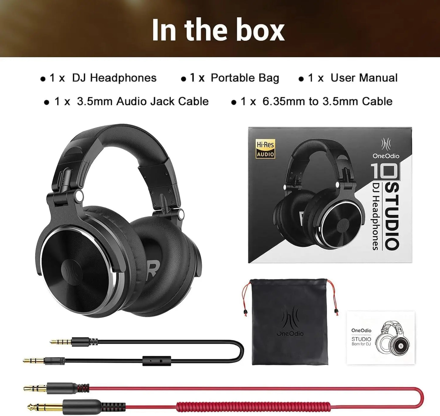 Wired Professional Studio Pro DJ Headphones With Microphone
