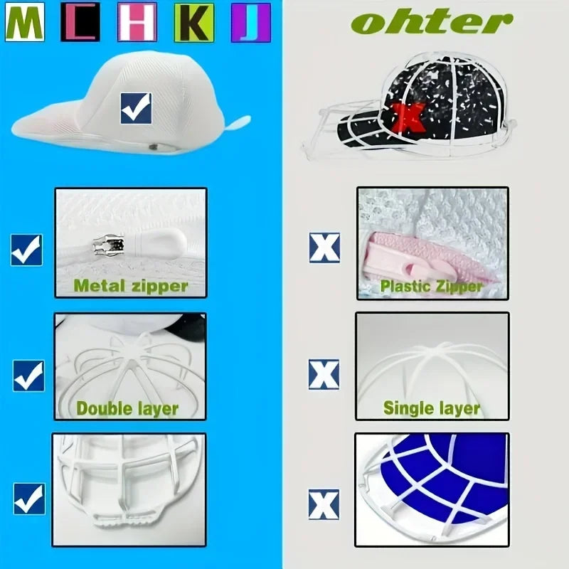 Hat cleaning cage for washing machines, hat cleaner with mesh bag,Hat bags or hat racks can be purchased separately.