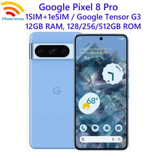 Google Pixel 8 Pro 8Pro 5G 12GB RAM 128/256GBROM 6.7" LTPO OLED NFC Google Tensor G3 Octa Core Unlocked Original Cell Phone