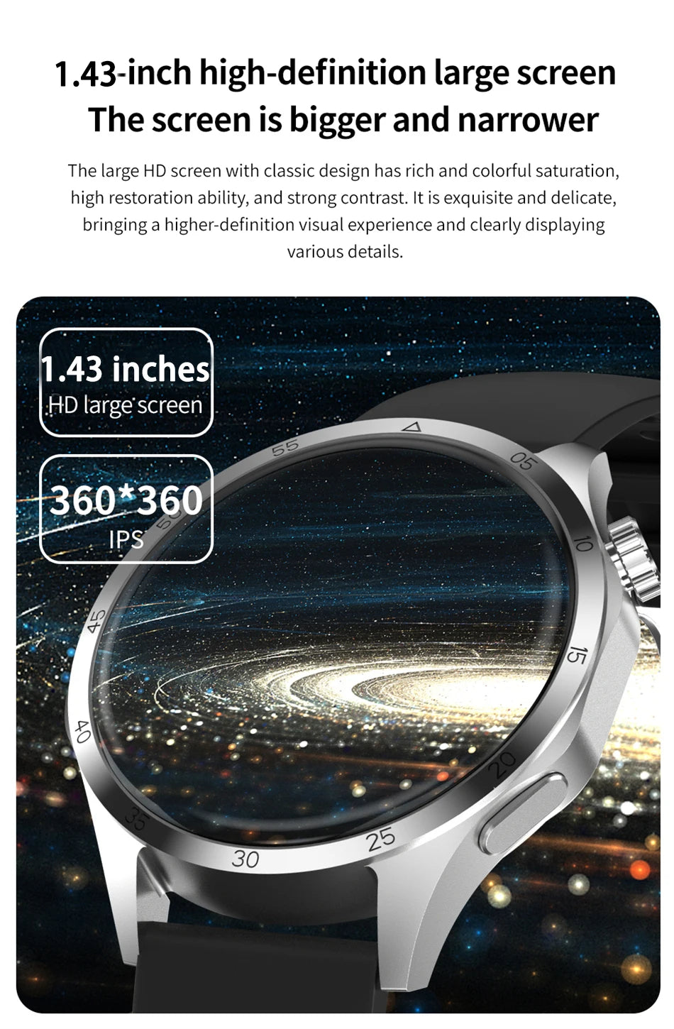 2025 1.53 inch AMOLED HD Screen Watch 4 Pro SmartWatch Men BT Call GPS NFC Health Monitori Smartwatch Mens Watch For Android IOS