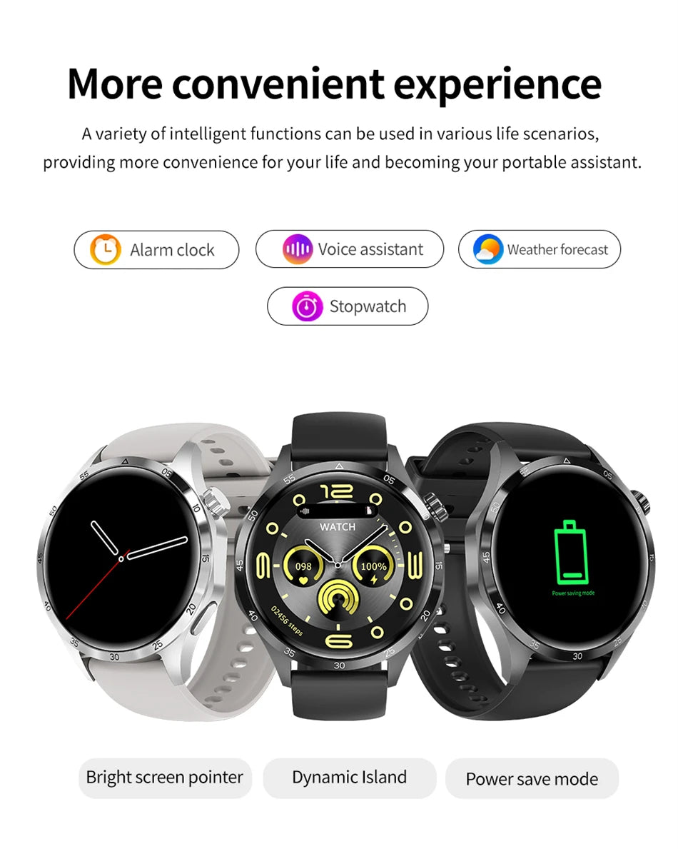 2025 1.53 inch AMOLED HD Screen Watch 4 Pro SmartWatch Men BT Call GPS NFC Health Monitori Smartwatch Mens Watch For Android IOS