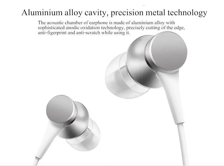 Original Xiaomi Bass Sound Earphone Wired 3.5MM In-ear Sport Music Headphone with Mic HiFi Gaming Headset For Android Smartphone