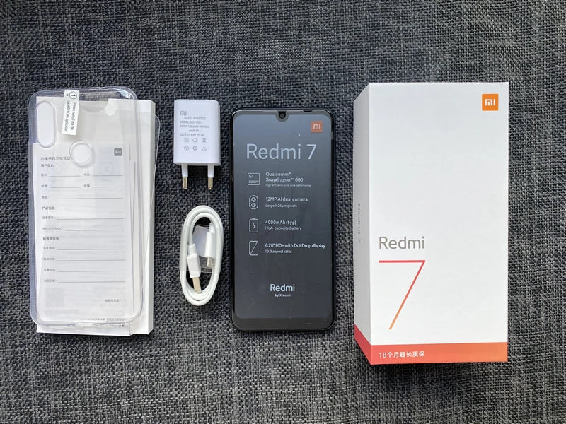 Original Xiaomi Redmi 7 4GB 64GB 6.81'' Mobile Phone
