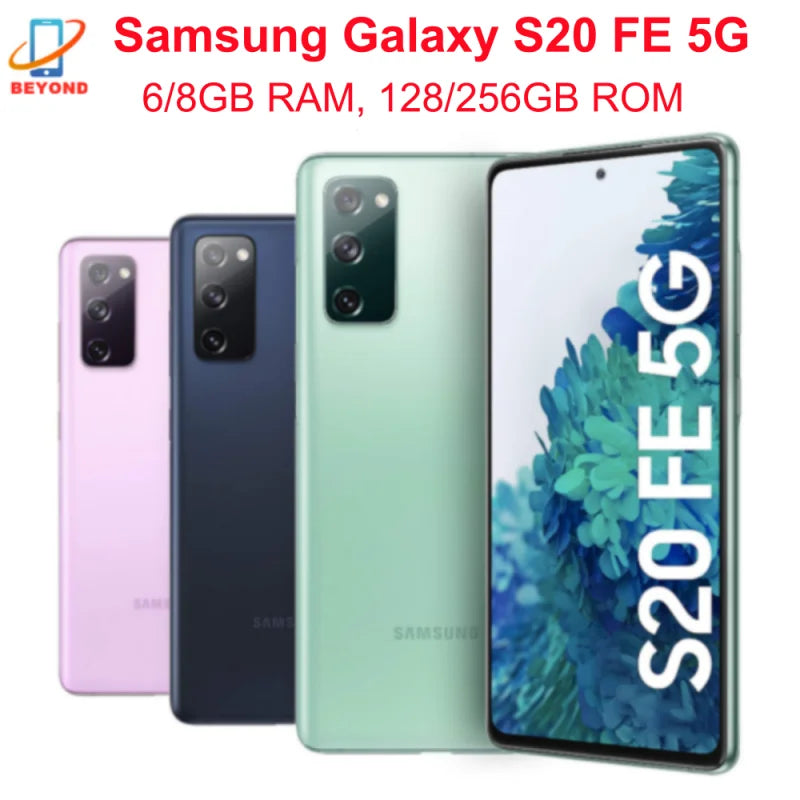 Samsung Galaxy S20 FE S20 Lite 5G G781U1 G7810 G781B 6.5" ROM 128/256GB RAM 6/8GB Snapdragon NFC Original Unlocked Cell Phone